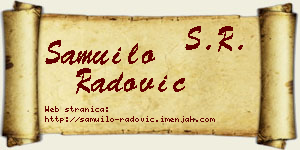 Samuilo Radović vizit kartica
